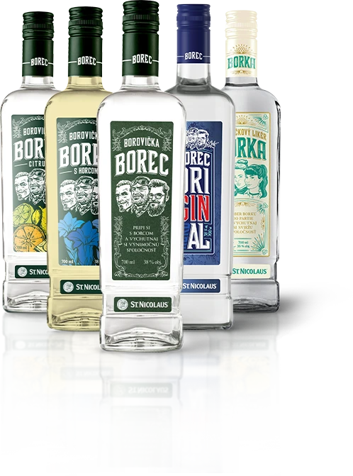 Fľaše produktovej rady Borec